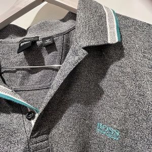 Hugo Boss grey polo shirt